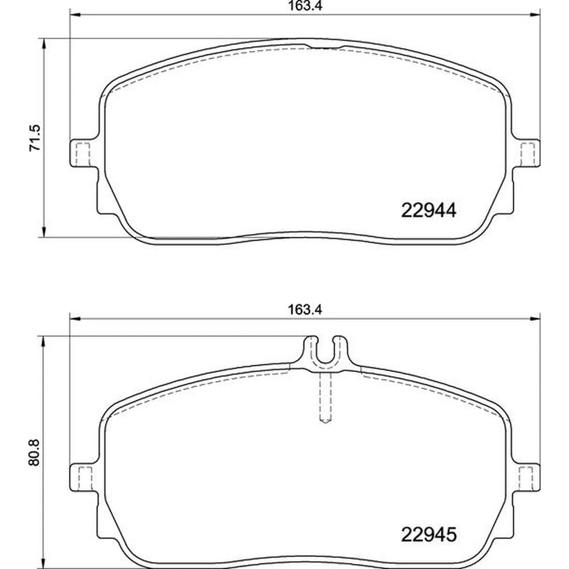 Brembo 4 x Front Brake Pad Set P50152