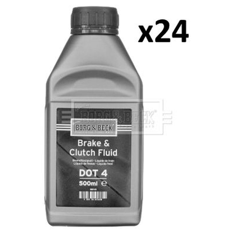 Borg & Beck 24 x Brake Fluid DOT 4 0.5l BBF43.24