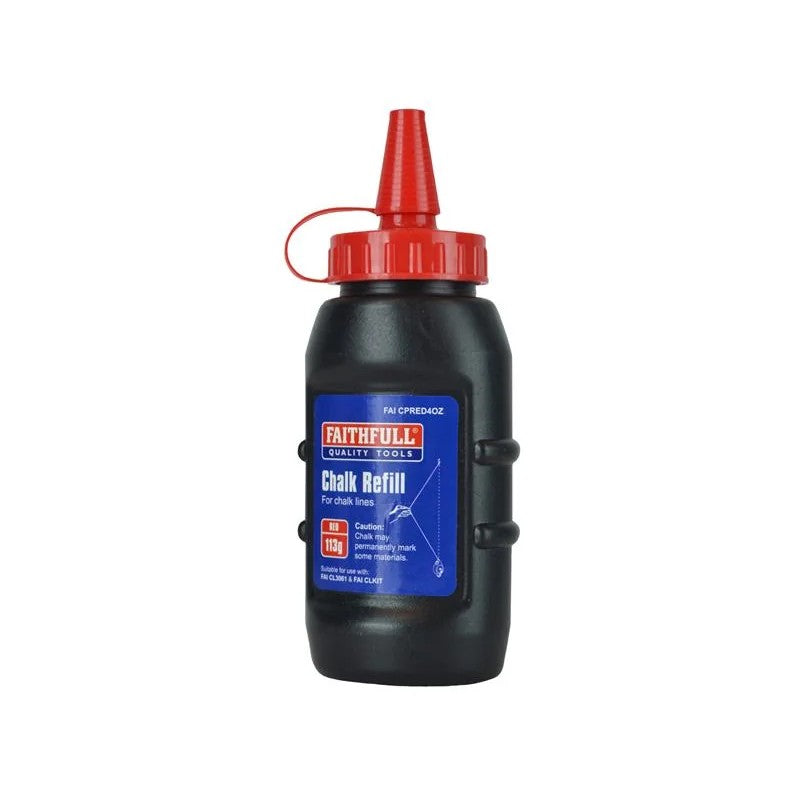 Faithfull Chalk Powder Red 113g - FAICPRED4OZ