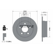 Textar 2 x Solid Rear Brake Discs 92132103