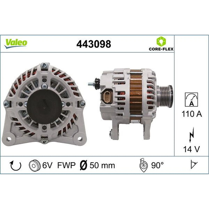 Valeo Car Alternator 12V 443098