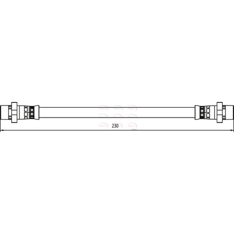 Apec Brake Hydraulic Hose Line Rear Left HOS3961