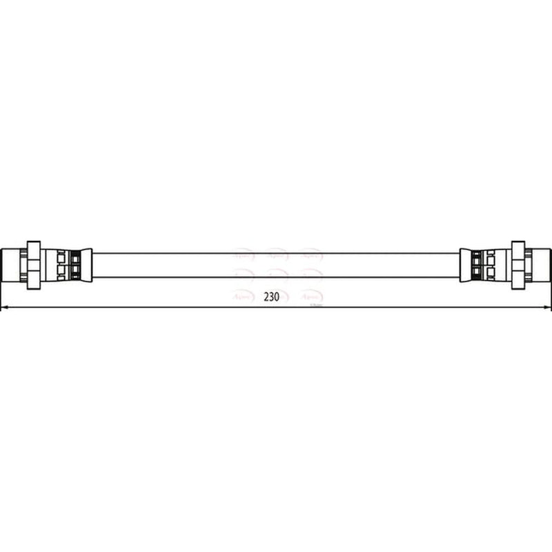 Apec Brake Hydraulic Hose Line Rear Left HOS3961