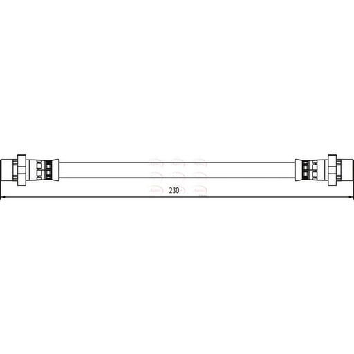 Apec Brake Hydraulic Hose Line Rear Left HOS3961