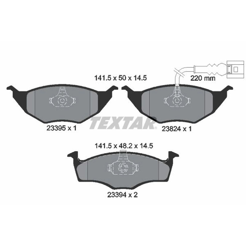 Textar Front Brake Pad Set 2339502
