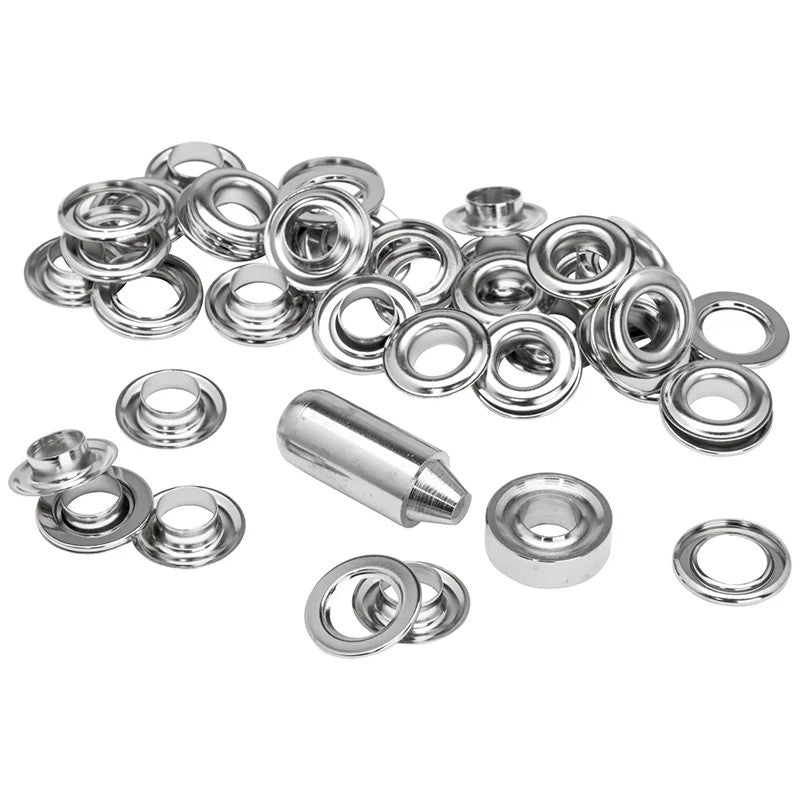Rapid Grommets 10 x 21mm (25) + Metal 2 Piece Anvil - 5000412