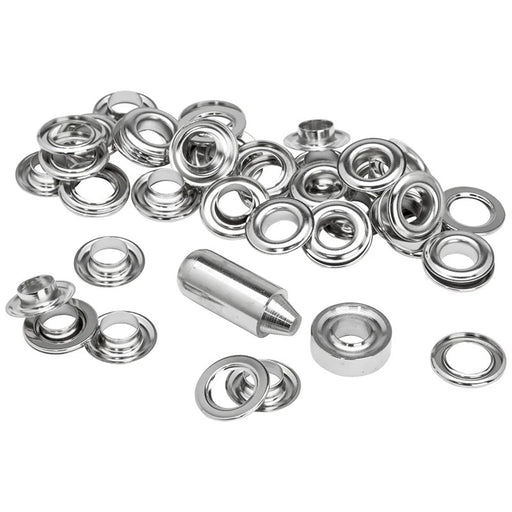 Rapid Grommets 10 x 21mm (25) + Metal 2 Piece Anvil - 5000412