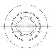 Borg & Beck 2 x Solid Rear Brake Discs BBD5414