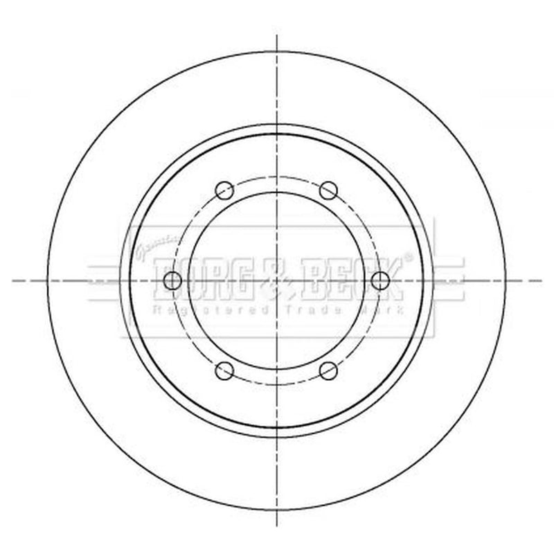 Borg & Beck 2 x Solid Rear Brake Discs BBD5414