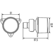 Hella Rear Fog Light Lamp Unit Left 2NE 008 221-031