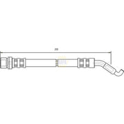 NAPA Brake Hydraulic Hose Line Rear NBH1045