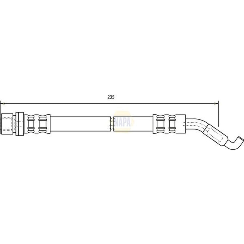 NAPA Brake Hydraulic Hose Line Rear NBH1045
