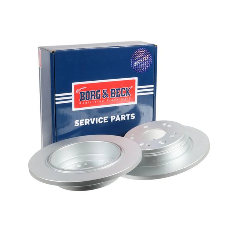 Borg & Beck 2 x Solid Rear Brake Discs BBD4590