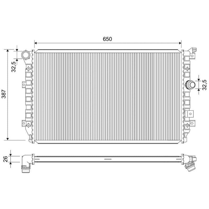 Valeo Engine Radiator 701898