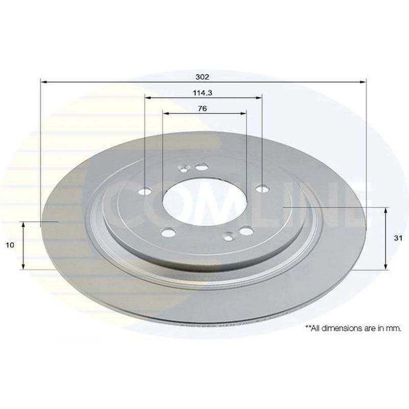 Comline 2 x Solid Rear Brake Discs ADC2983