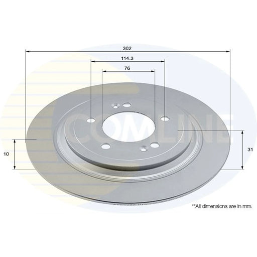 Comline 2 x Solid Rear Brake Discs ADC2983