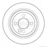 Borg & Beck 2 x Solid Rear Brake Discs BBD4627