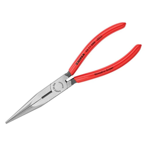 KNIPEX 26 11 200 Snipe Nose Side Cutting Pliers Plastic Coated Grips 200mm (8in)