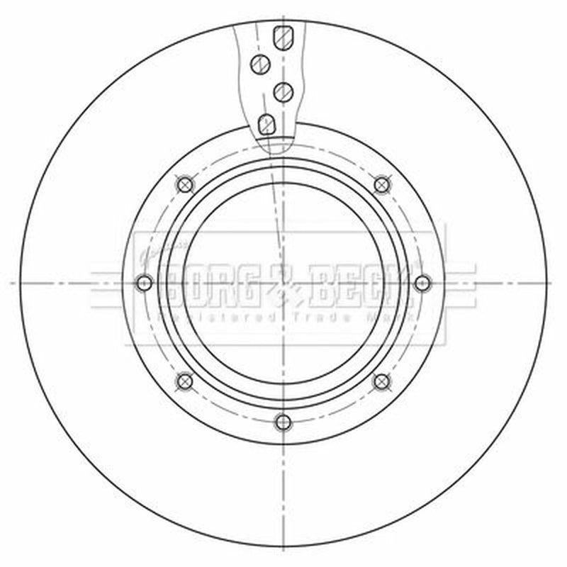 Borg & Beck 2 x Vented Rear Brake Discs BBD32595