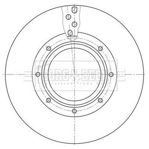 Borg & Beck 2 x Vented Rear Brake Discs BBD32595