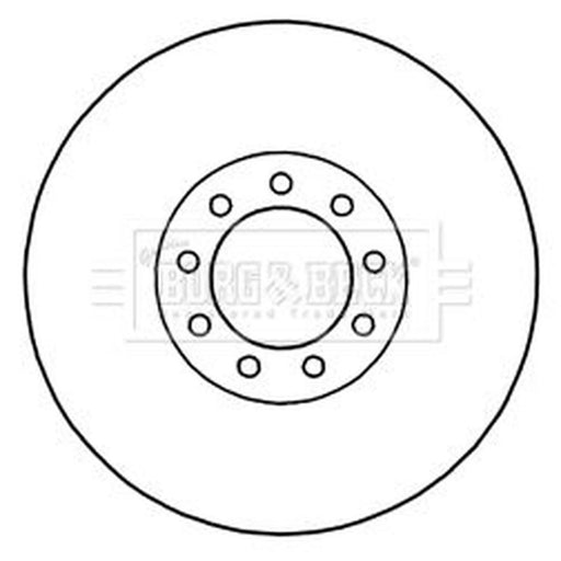 Borg & Beck 2 x Vented Front Brake Discs BBD5952S