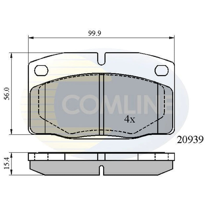 Comline 4 x Front Brake Pad Set CBP0135