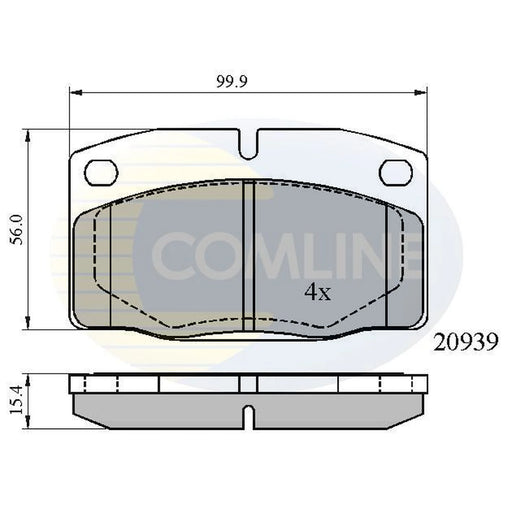 Comline 4 x Front Brake Pad Set CBP0135