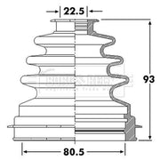 Borg & Beck Drive Shaft Bellow Kit Front Left BCB6260