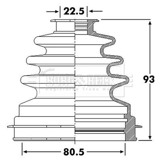 Borg & Beck Drive Shaft Bellow Kit Front Left BCB6260