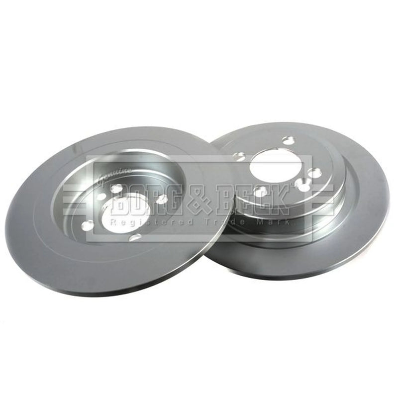 Borg & Beck 2 x Solid Rear Brake Discs BBD5410