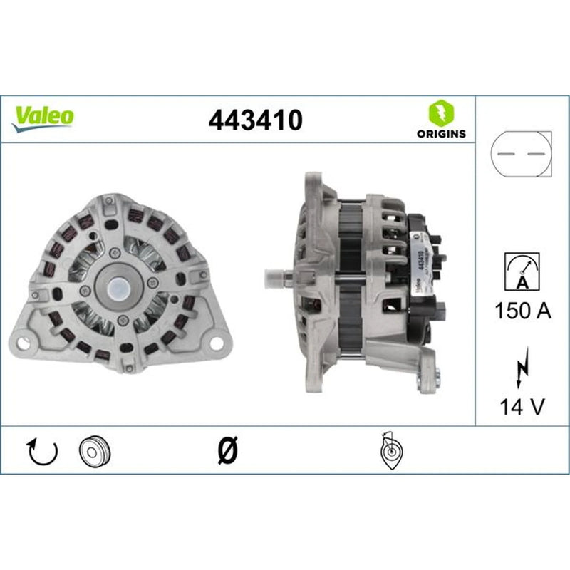 Valeo Car Alternator 12V 443410