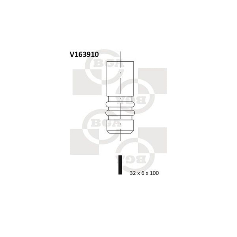 BGA Engine Intake Valve 32mm Head V163910