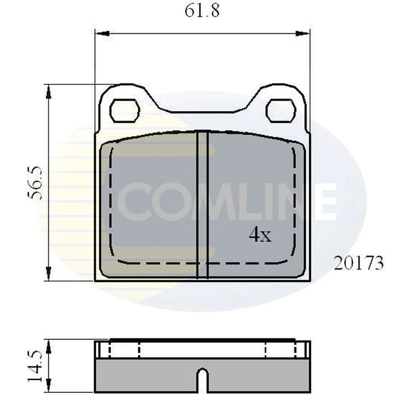 Comline 4 x Rear Brake Pad Set CBP0731