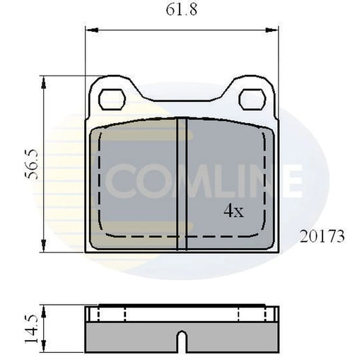 Comline 4 x Rear Brake Pad Set CBP0731