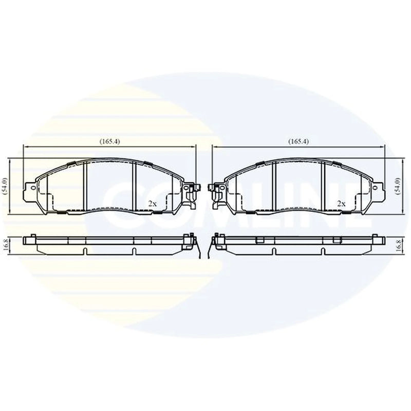 Comline 4 x Front Brake Pad Set CBP02420