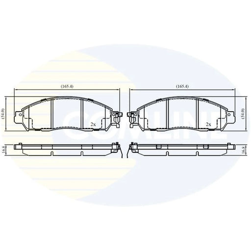 Comline 4 x Front Brake Pad Set CBP02420
