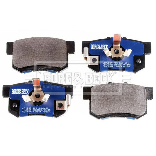 Borg & Beck 4 x Rear Brake Pad Set BBP1985