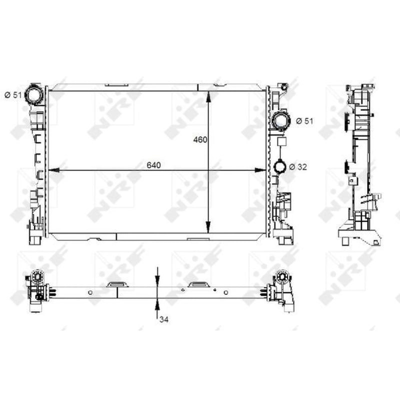 NRF Engine Radiator 59133