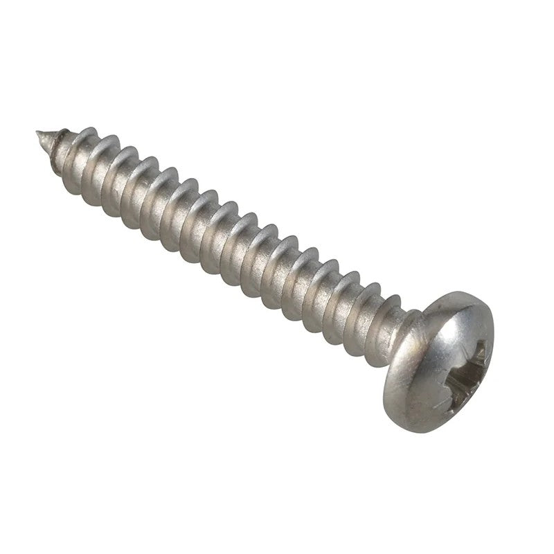 ForgeFix Self-Tapping Screw Pozi Compatible Pan Head SS 1.1/4in x 10 ForgePack