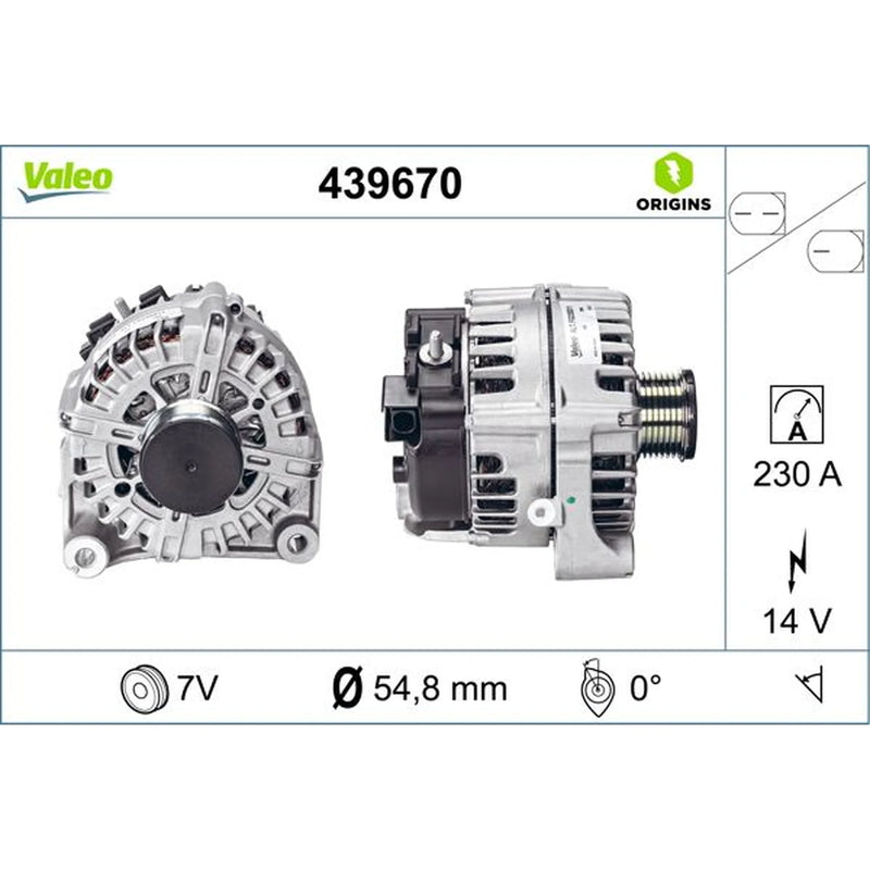 Valeo Car Alternator 12V 439670