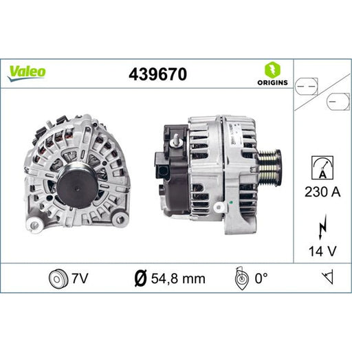 Valeo Car Alternator 12V 439670