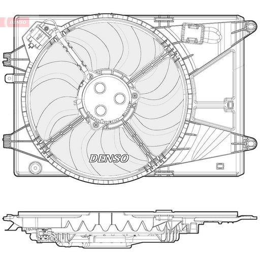 Denso Engine Cooling Fan DER15006