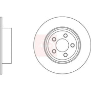 Apec 2 x Solid Rear Brake Discs DSK2853