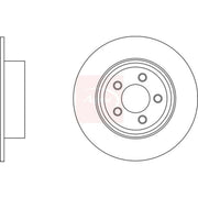 Apec 2 x Solid Rear Brake Discs DSK2853