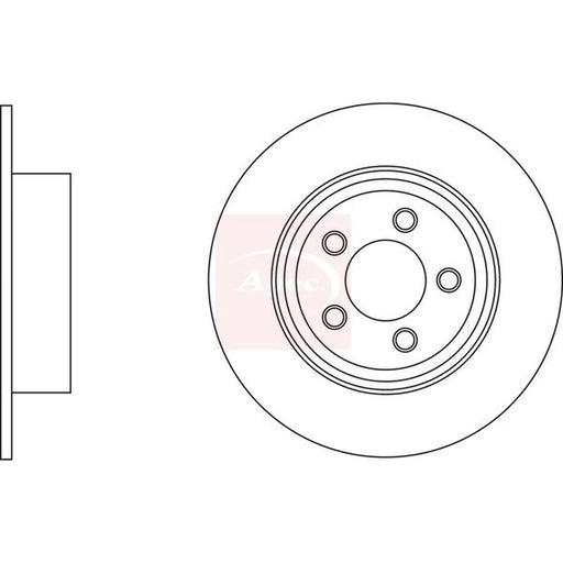 Apec 2 x Solid Rear Brake Discs DSK2853