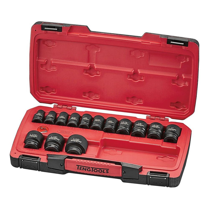 Teng Tools Impact Socket Set MECCA PRO 1/2" Drive 18 Pieces