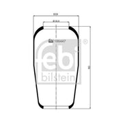 Febi Air Suspension Bellow 131mm 186447