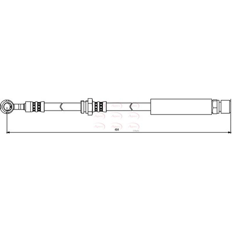 Apec Brake Hydraulic Hose Line Front Left HOS3823