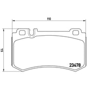 Brembo 4 x Rear Brake Pad Set P50061