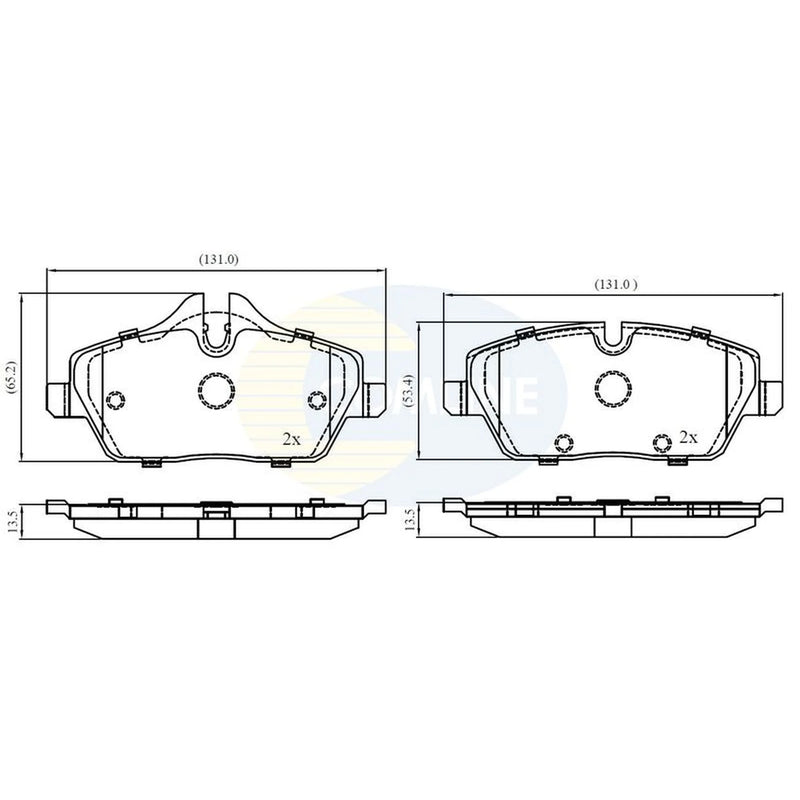 Comline 4 x Front Brake Pad Set CBP02444
